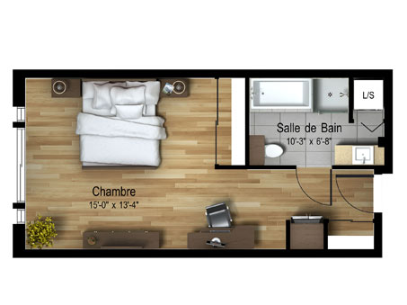 Modèle de chambre pour aînés